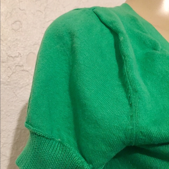 Green Cropped cardigan shrug * sweater * medium - Picture 4 of 4